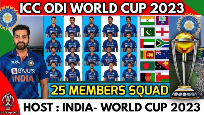 ond day cricket world cup 2023 team india announce